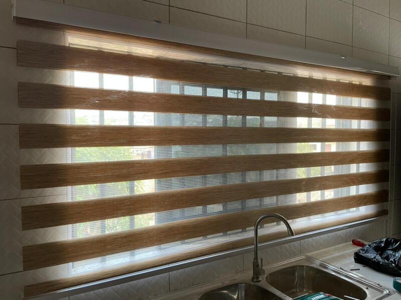 Rèm cầu vồng phòng bếp