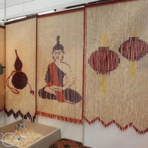 Rèm hạt gỗ phòng thờ - RHG11