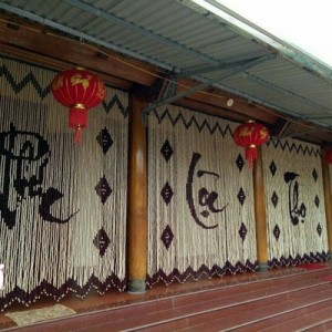 Rèm hạt gỗ ngoài hiên - RHG05