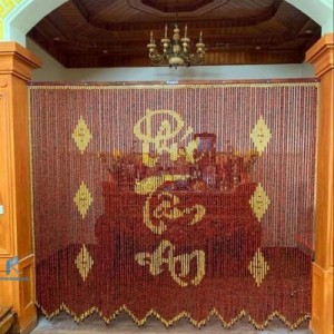 Rèm hạt gỗ phòng thờ - RHG08