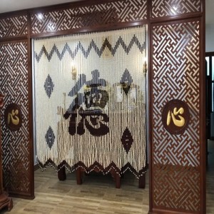 Rèm hạt gỗ phòng thờ - RHG12